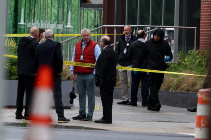 Aftermath of the shooting of two Israeli embassy staff in Washington D.C.