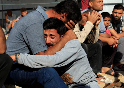 Israeli airstrikes in Gaza kill 38 people, including children, as Noem visits Israel