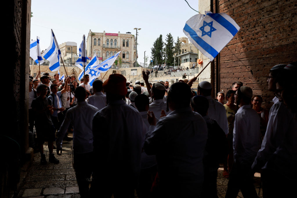 Jerusalem Day, amid the ongoing conflict in Gaza between Israel and Hamas, in Jerusalem
