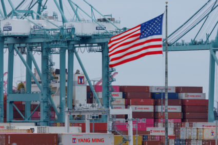 FILE PHOTO: FILE PHOTO: Shipping containers are unloaded at the Port of Los Angeles, in San Pedro