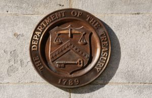 FILE PHOTO: The U.S Treasury building in Washington.