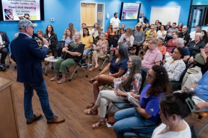 Senator Mark Kelly hosts a town hall in Sierra Vista, Arizona