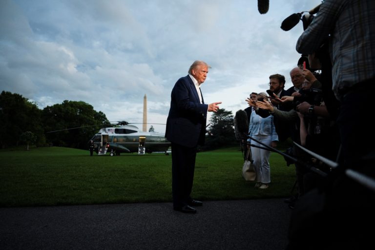 U.S. President Trump returns to White House in Washington