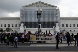 U.S. Supreme Court hears U.S. President Trump's bid to enforce birthright citizenship order, in Washington