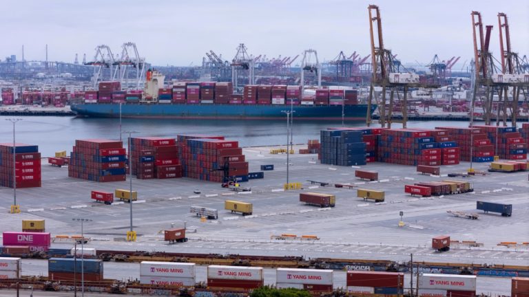 FILE PHOTO: FILE PHOTO: Shipping containers from China are shown at the Port of Los Angeles, in San Pedro