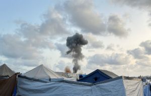 FILE PHOTO: Aftermath of an Israeli strike, in Khan Younis