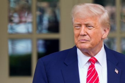 U.S. President Donald Trump gives remarks at the White House