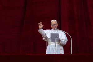 Pope Leo XIV leads Regina Caeli prayer from St Peter's Basilica, at the Vatican