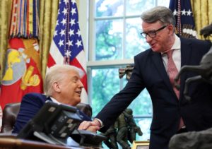 U.S. President Trump announces trade deal with the U.K., at the White House in Washington