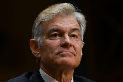 Dr. Mehmet Oz testifies before a Senate Finance Committee confirmation hearing on Capitol Hill in Washington