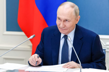 Russian President Vladimir Putin attends a meeting in Moscow