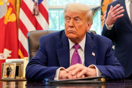 U.S. President Trump at the White House in Washington