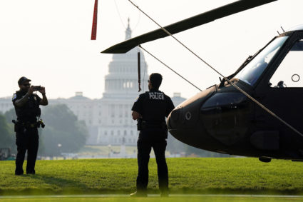 Military helicopters to be used in the U.S. Army's 250th Birthday Celebration and Parade on the National Mall