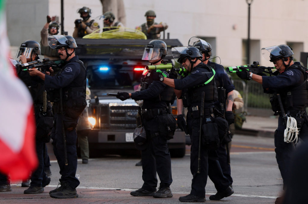 Protests against federal immigration sweeps continue, in Los Angeles