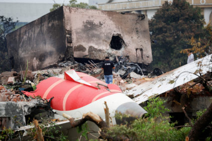 FILE PHOTO: Aftermath of the Air India crash during take-off, in Ahmedabad