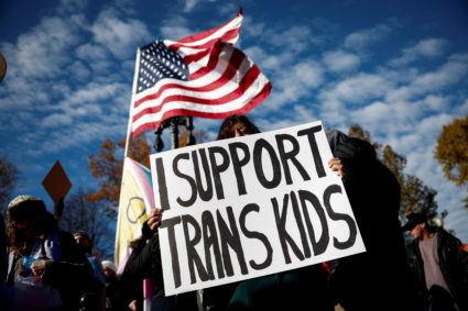 FILE PHOTO: U.S. Supreme Court hears appeal on ban of transgender care for minors, in Washington
