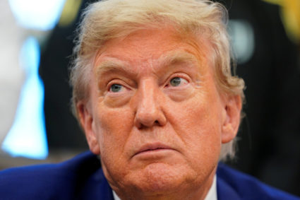U.S. President Donald Trump meets with players of the Juventus soccer team at the White House in Washington