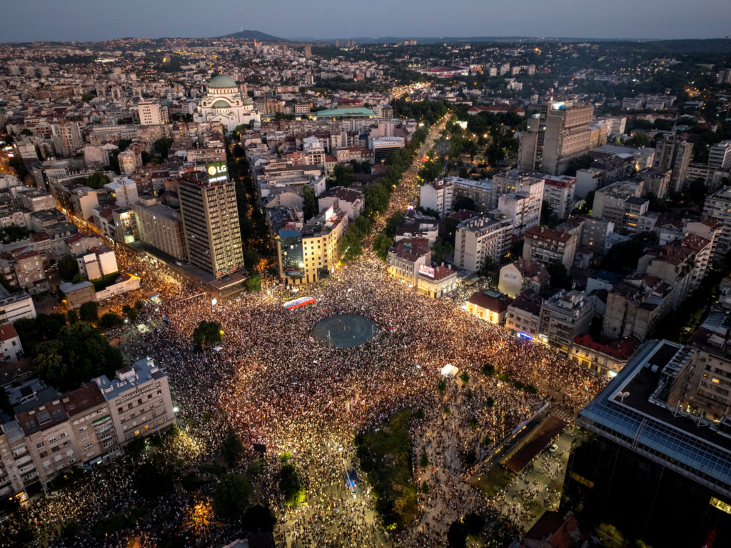 Anti-government protest in Belgrade