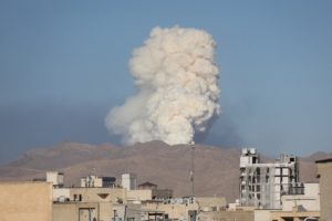 Smoke rises following an Israeli attack in Tehran, Iran