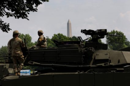 Preparations for the U.S. Army 250th anniversary parade, in Washington