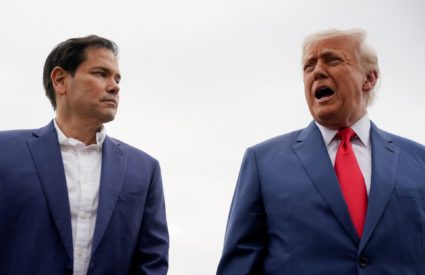 U.S. President Trump departs for Hagerstown from Morristown Municipal Airport in Morristown
