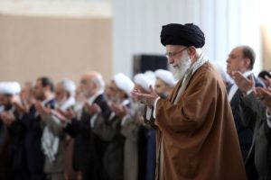 Iran's Supreme Leader Ayatollah Ali Khamenei attends Eid al-Fitr prayers in Tehran