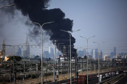 Aftermath of missile attack from Iran on Israel