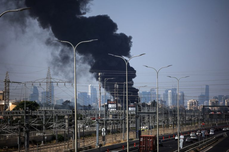 Aftermath of missile attack from Iran on Israel