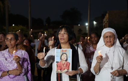Candle vigil for the victims of Air India Boeing BA.N 787-8 Dreamliner crash, in New Delhi