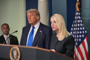 U.S. President Trump speaks to the media at the White House in Washington