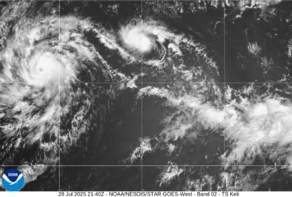 Tropical Storm Keli forms and is second cyclone now in central Pacific Ocean