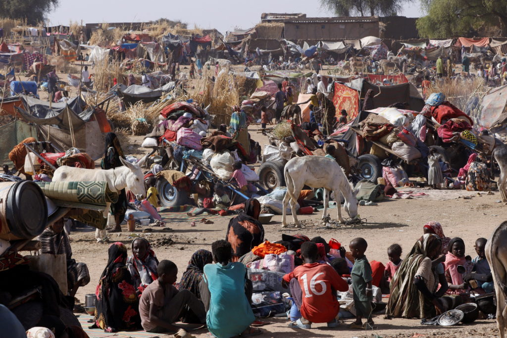 People displaced by RSF attacks on Zamzam camp shelter in Tawila