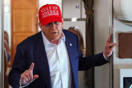 U.S. President Trump returns after visiting Florida