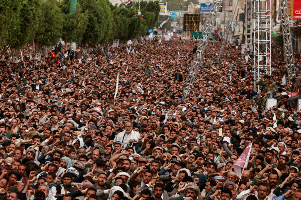 Houthi supporters rally to mark Ashura day in Sanaa