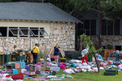 Aftermath of deadly flooding in Hunt, Texas