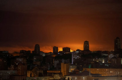 Ukraine's capital buzzes during the day, but it's a battleground at night