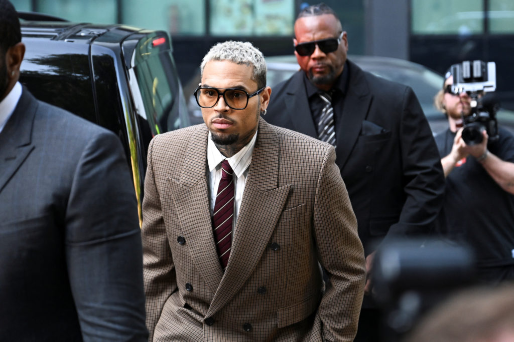U.S. singer Chris Brown appears at Southwark Crown Court in London