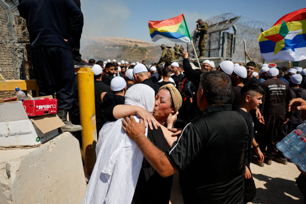 Ceasefire line between Israeli-occupied Golan Heights and Syria
