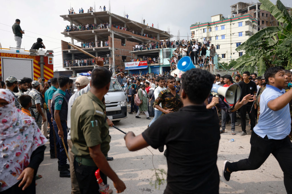 Air force training aircraft crashed into Milestone College campus, in Dhaka