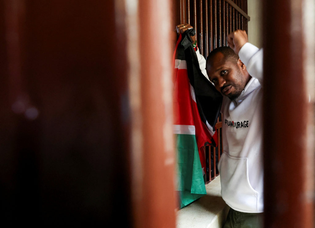 Kenya rights activist charged with unlawful possession of ammunition, at the Kahawa Law Courts