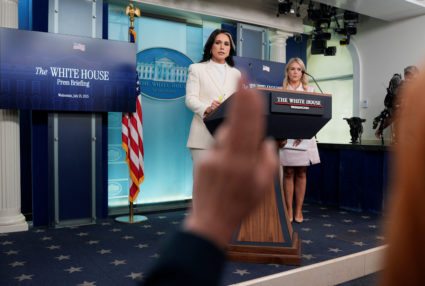 White House Press Secretary Leavitt holds a press briefing at the White House