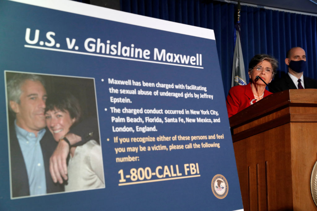 FILE PHOTO: Audrey Strauss, Acting United States Attorney for the Southern District of New York announces charges against ...