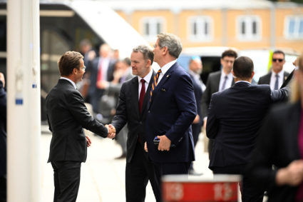 Trade talks between the U.S. and China in Stockholm