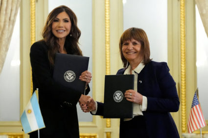 U.S. Homeland Security Secretary Noem visits Argentina