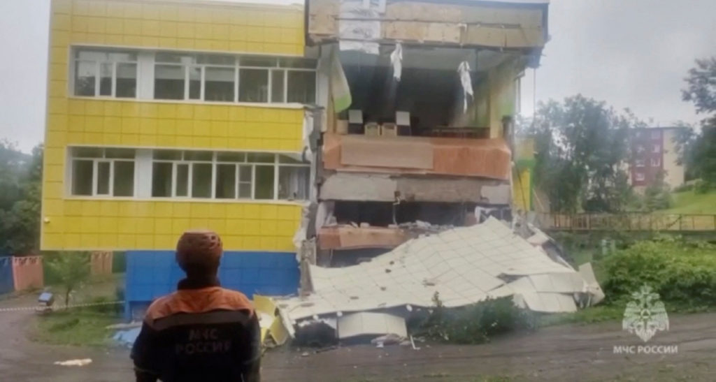 Aftermath of an earthquake in Russia