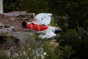 FILE PHOTO: Tail of the Air India plane that crashed in Ahmedabad, India