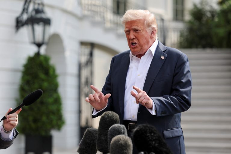 U.S. President Donald Trump departs for Texas from Washington, D.C