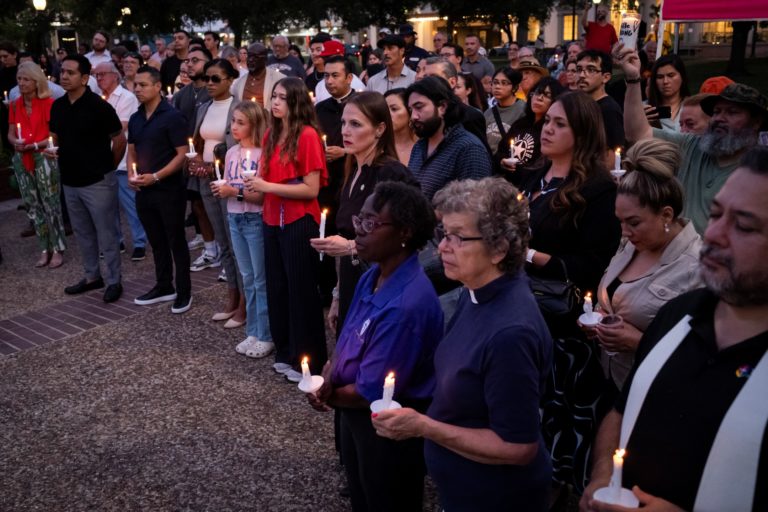 Vigil in memory of Texas flooding victims, in San Antonio