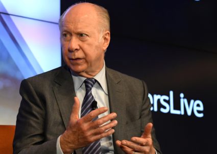 American political commentator David Gergen speaks during the Reuters Newsmaker on American Leadership, Presidents Good, B...