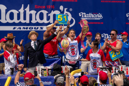 Speed Eaters Compete In Nathan's Annual Hot Dog Eating Contest